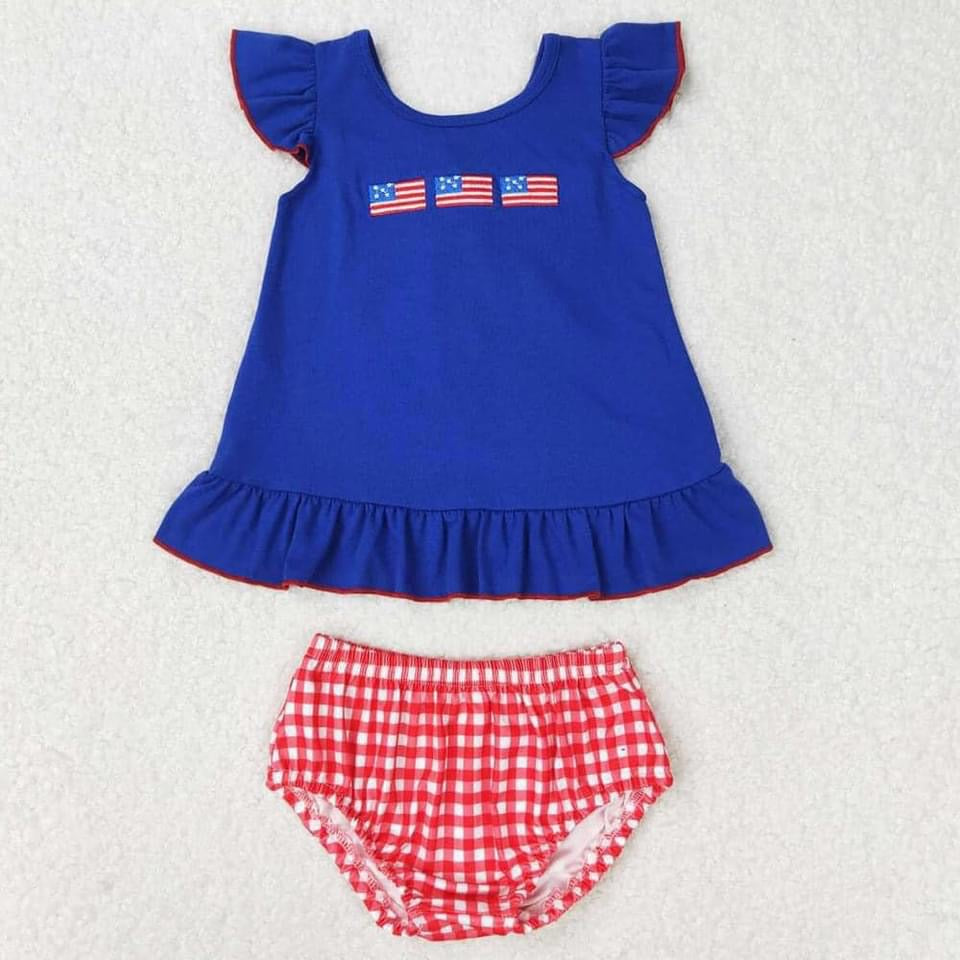 Flag Trio Embroidery Collection - eta 3 weeks to Magnolia Blue