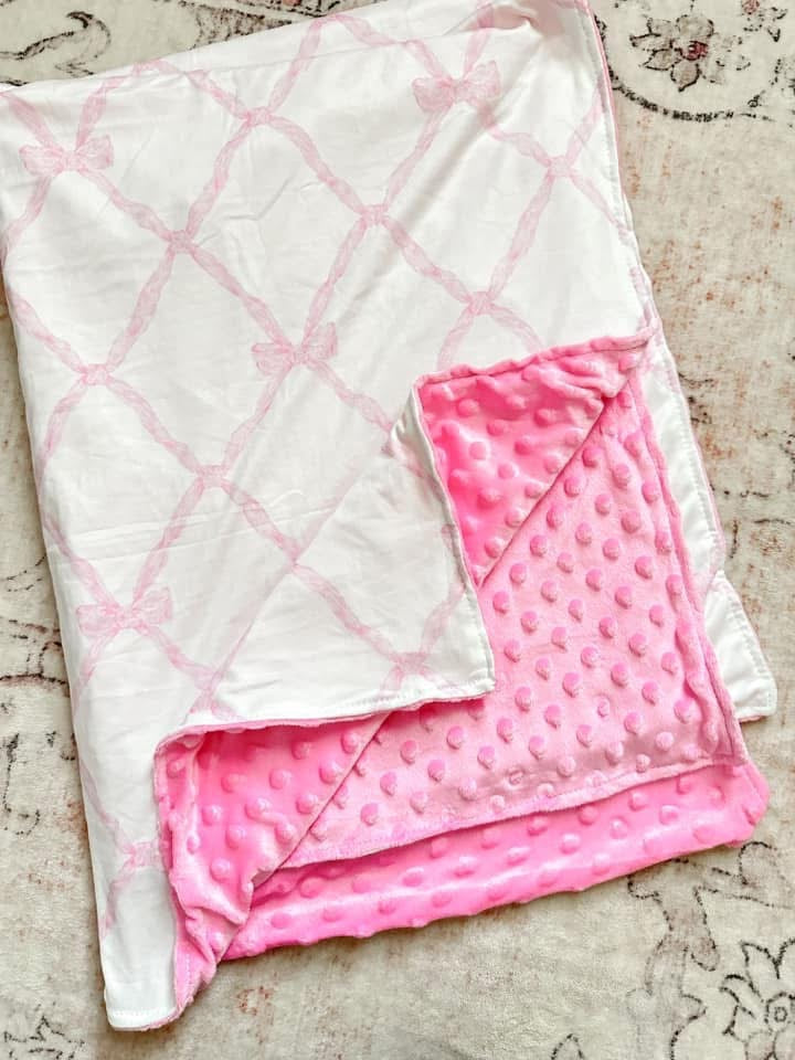Pink Posh Minky Blanket - ETA 3 weeks to Magnolia Blue