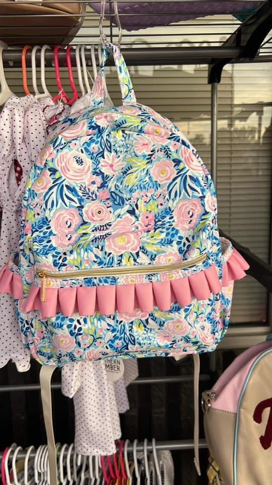Girl’s Floral Backpacks (A-I) - eta 3 weeks to Mag Blue