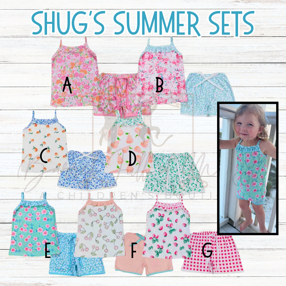 Shug’s Floral Short Sets - ETA 2/3 weeks to Magnolia Blue
