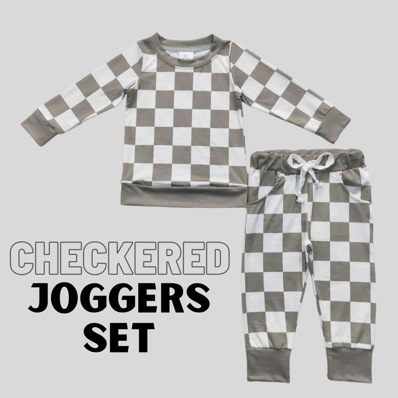 Checkered Jogger Set