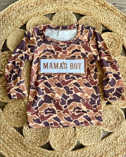 Mama’s Boy Camo Pullover - ETA 2 weeks to Magnolia Blue