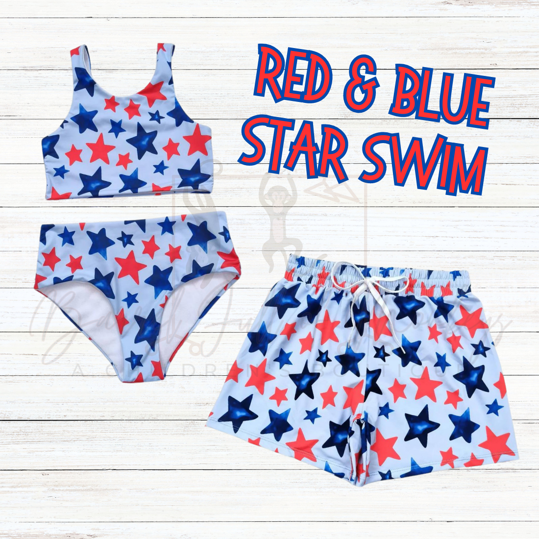 Red & Blue Star Sibling Swim - ETA 10 days to BFOM