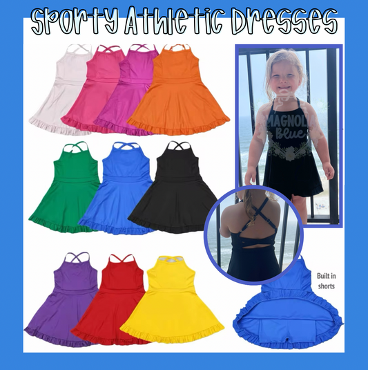 Sporty Solids Athletic Dresses  - ETA 3 weeks to Magnolia Blue