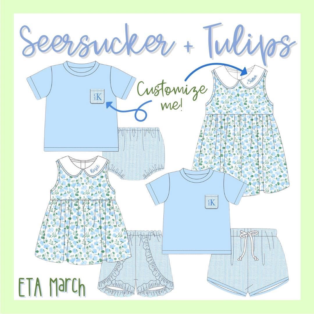 Seersucker & Tullips - ETA March to Magnolia Blue