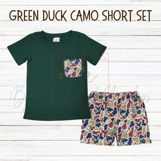 Green Duck Camo Shorts Set - ETA 2/3 weeks to BFOM