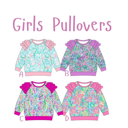 Girls Floral Lightweight Pullovers: ETA January