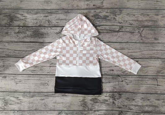 Checkered Zip Hoodie