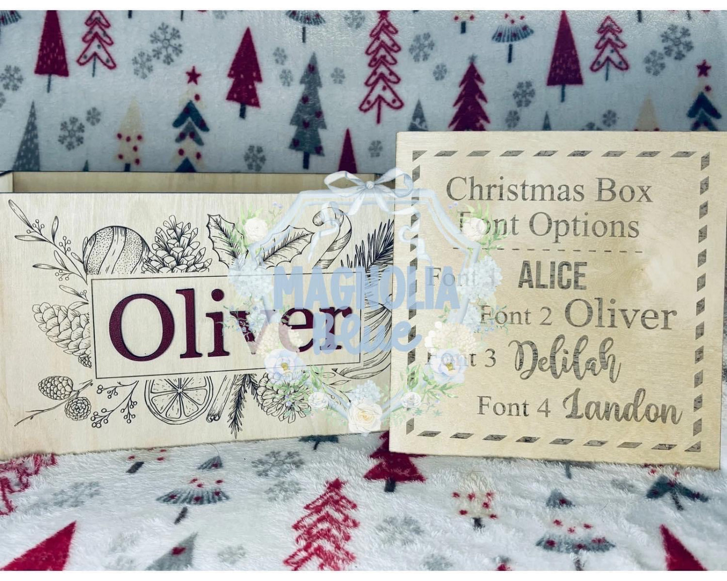 Collapsible Special Delivery Christmas Box - eta Late October to Magnolia Blue