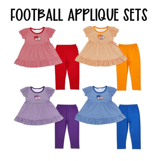 Football Applique Sets - ETA 3 weeks to BFOM