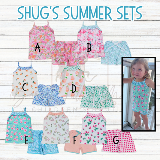 Shug’s Summer Short Sets  - ETA 2/3 weeks to BFOM