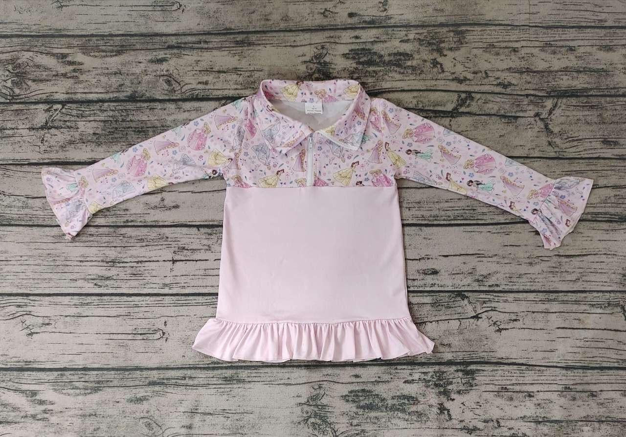 Girls Pink Princess Pullover