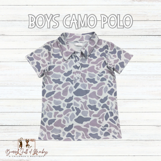 Camo Polo - ETA 3 weeks to Magnolia Blue