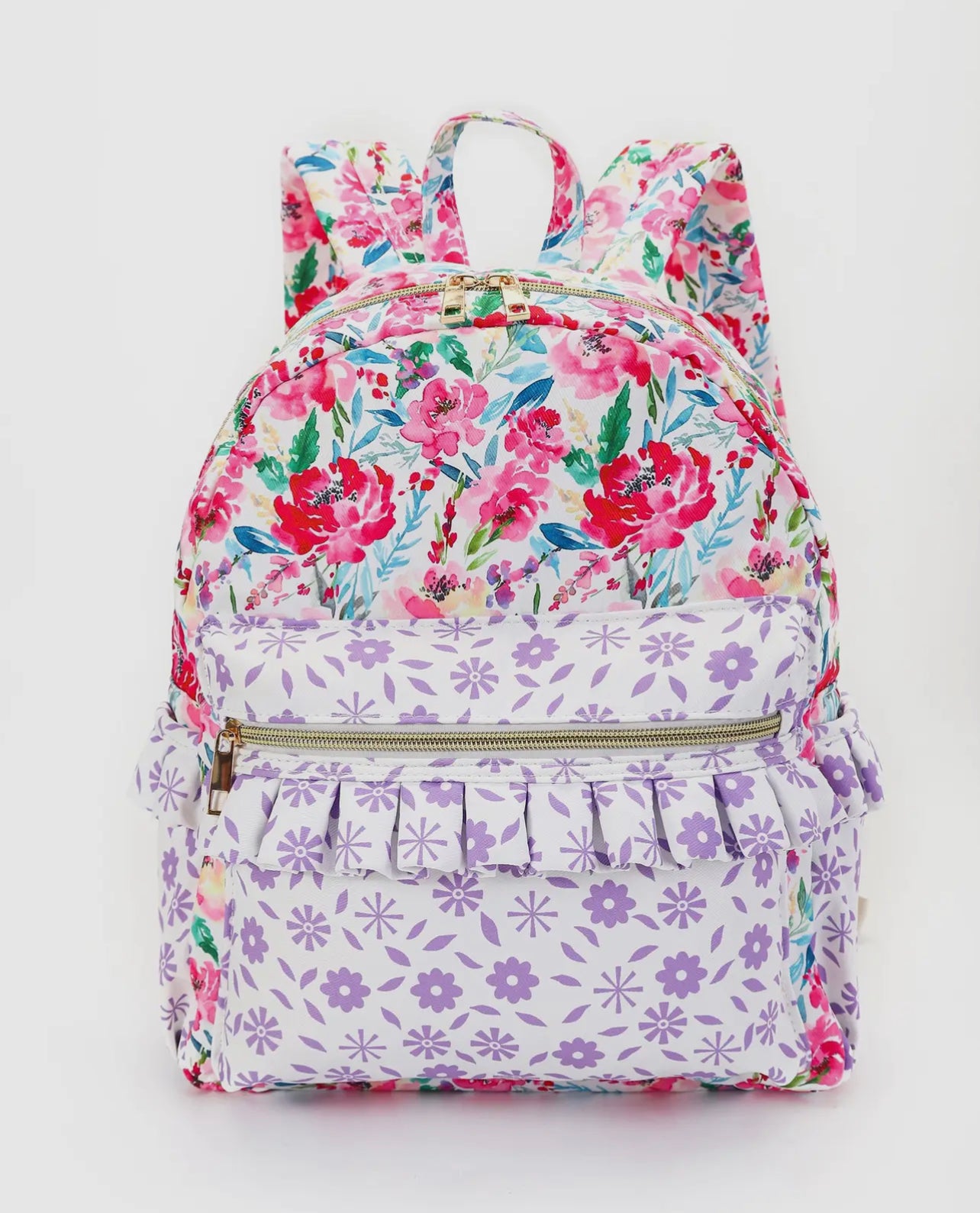 Purple Floral Backpack