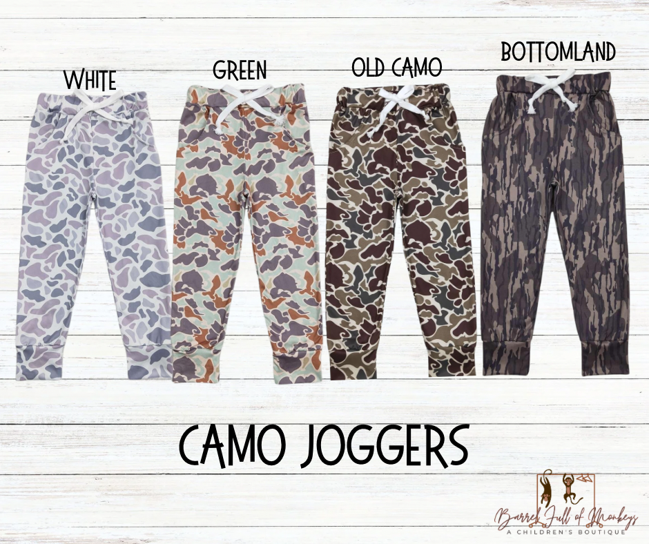 Camo Joggers - 3 week TAT to Magnolia Blue