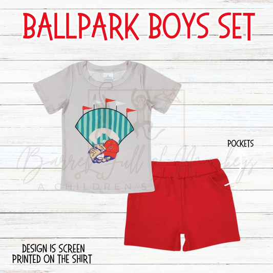 Ballpark Boys Shorts Set - ETA 2/3 weeks to BFOM