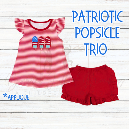 Patriotic Popsicle Appliqué Trio - ETA 10 days to BFOM