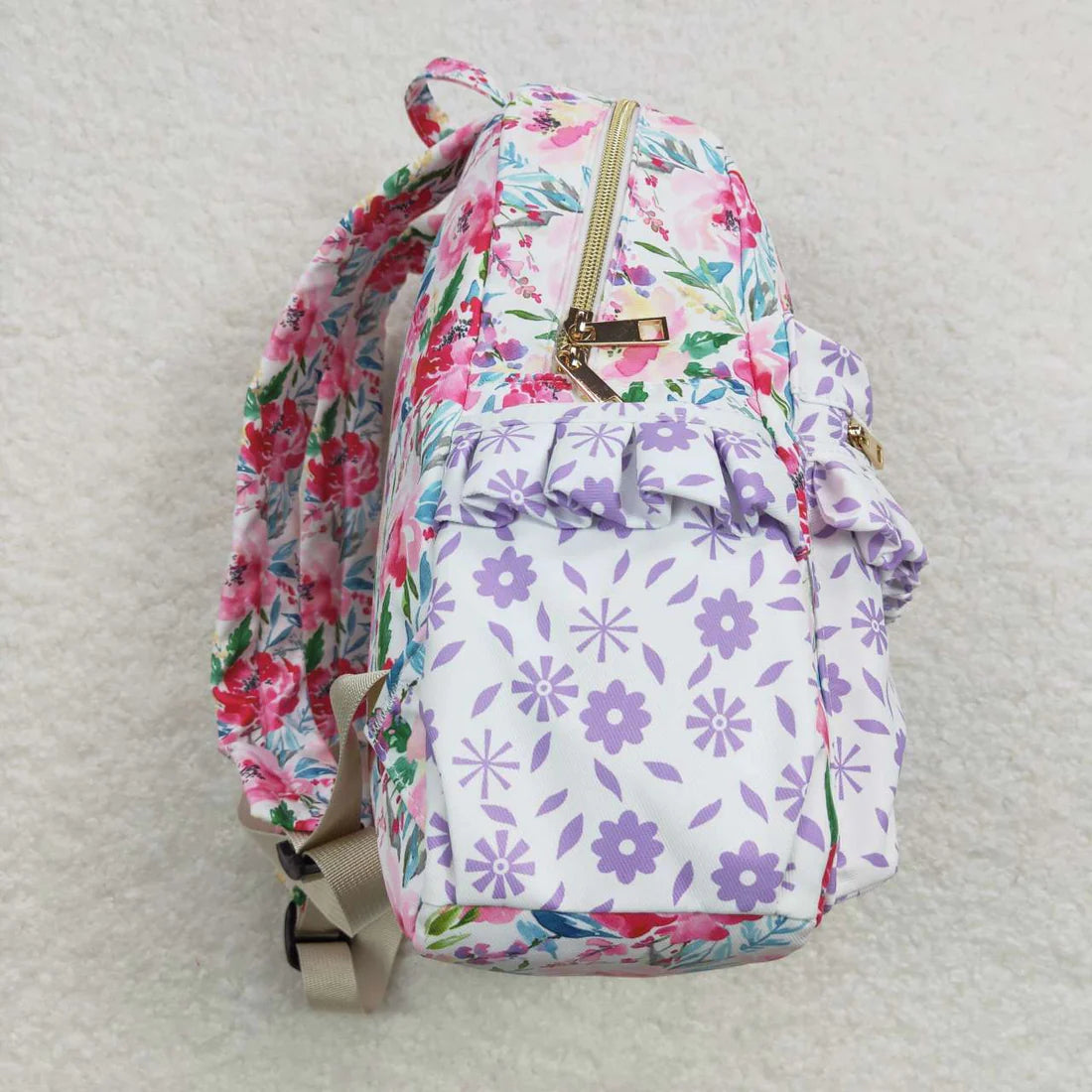 Purple Floral Backpack